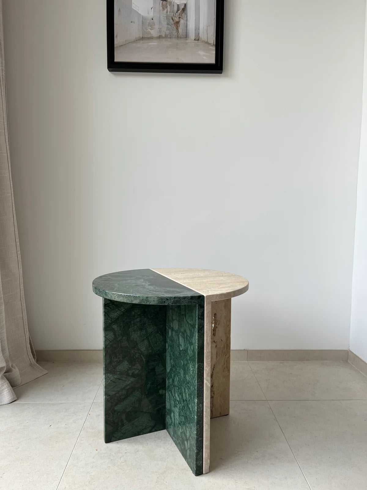 Table d’appoint modulable en pierre naturelle Orvion