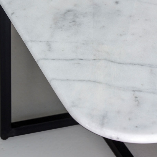 Table à manger rectangulaire en marbre blanc – Élégance intemporelle et design haut de gamme Modernista Maroc