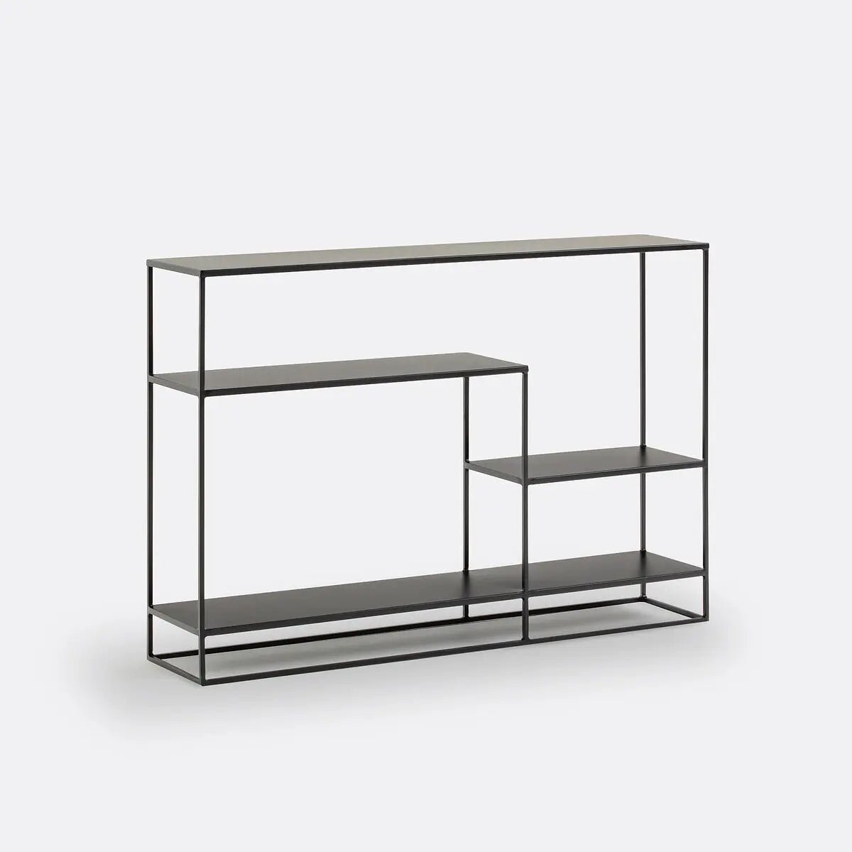 Console Asymétrique en Métal Noir