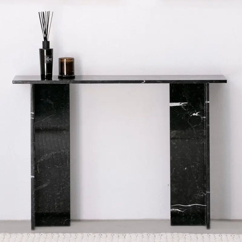 console d'entrée en Marbre Noir Marquina - Modernista Maroc