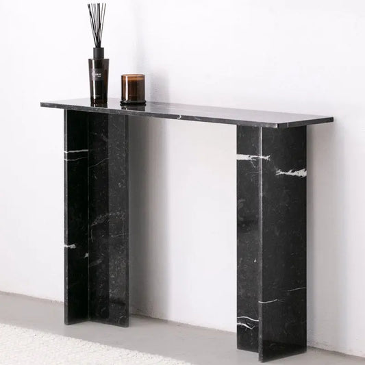 console d'entrée en Marbre Noir Marquina - Modernista Maroc