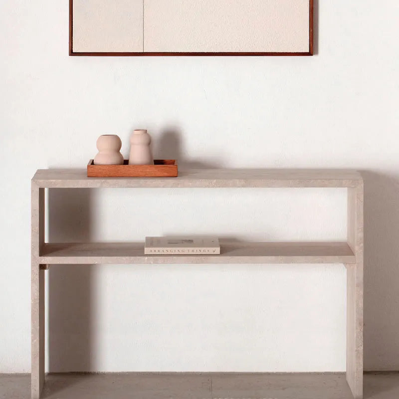 Console d'entrée en travertin Aurora