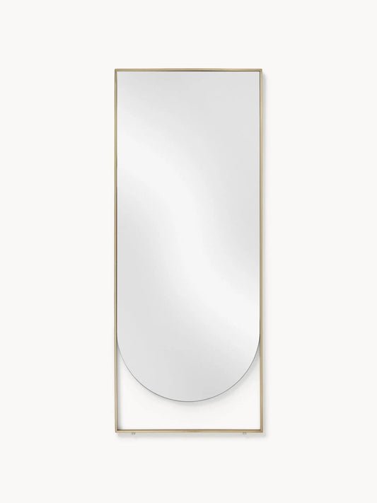 Miroir Doré Rectangulaire avec Détail Arrondi - 160 cm x 65 cm - Modernista Maroc