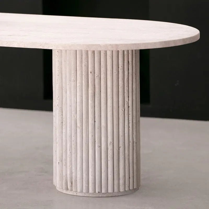 Table à manger en travertin Harmonie - Modernista Maroc