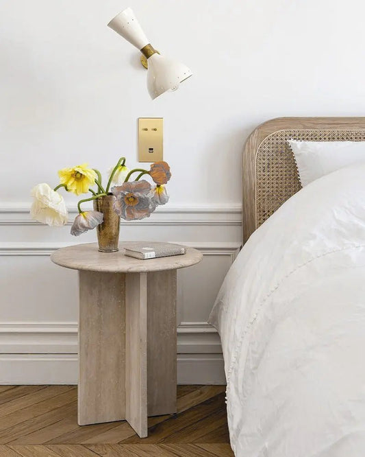 Table d'appoint en travertin Magnifis - Modernista Maroc