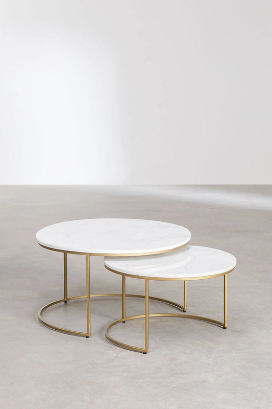Tables Gigognes en Marbre – Oréa | Véritable Marbre Blanc