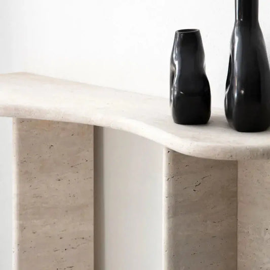 Console d'entrée en travertin Sparte