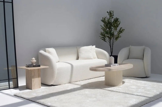 Table d'appoint en travertin - Modernista Maroc