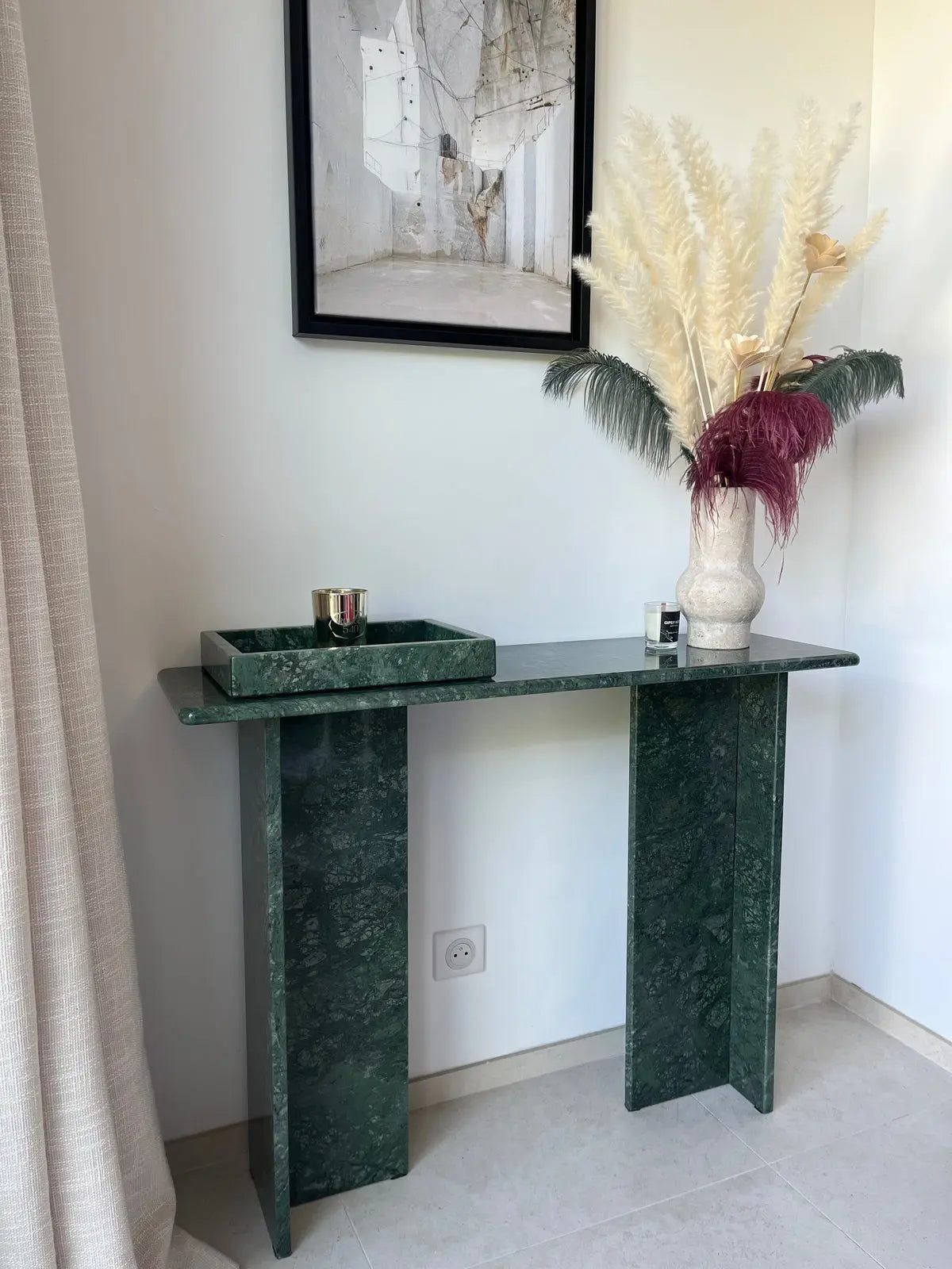 Console en Marbre Vert Guatemala - Modernista Maroc
