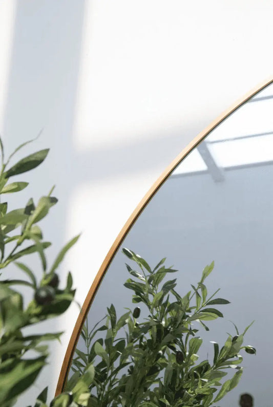 Miroir XXL Arqué Doré
