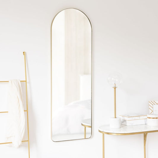 Miroir arche en métal noir 40x120cm Modernista Maroc