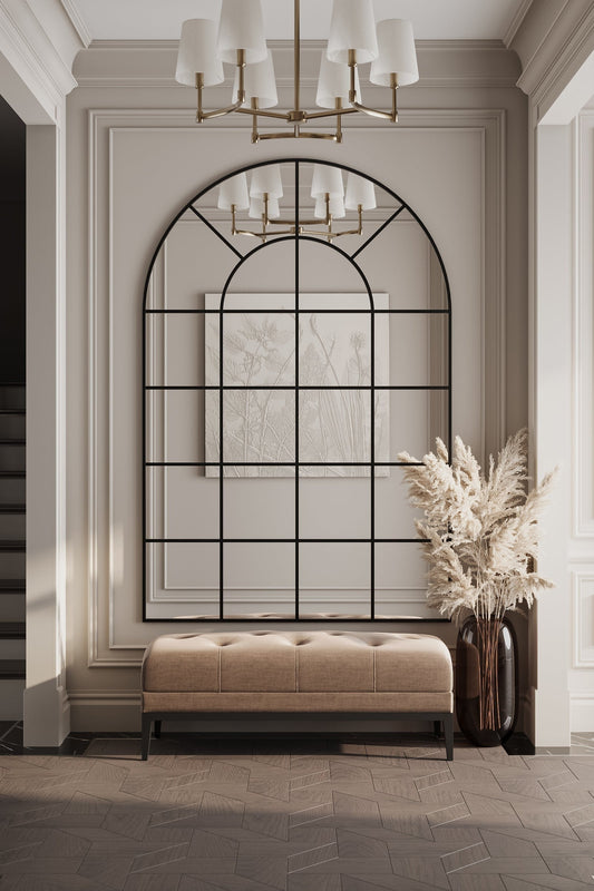 Miroir Arqué Noir XXL (210 × 140 cm) Modernista Maroc