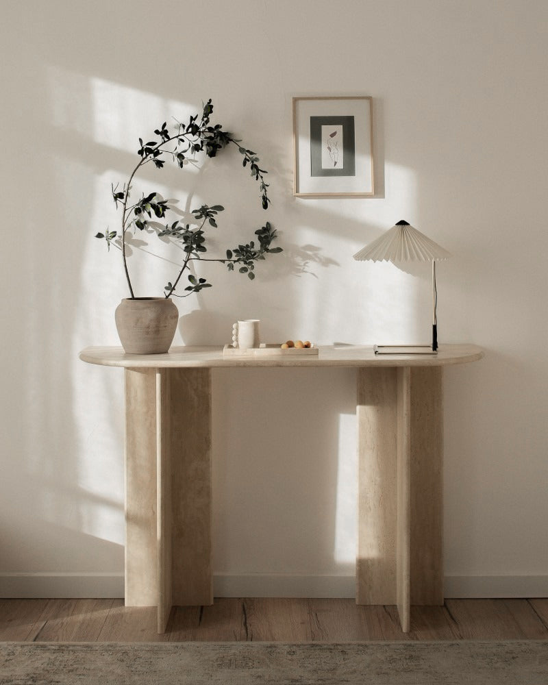 Console en travertin Constance