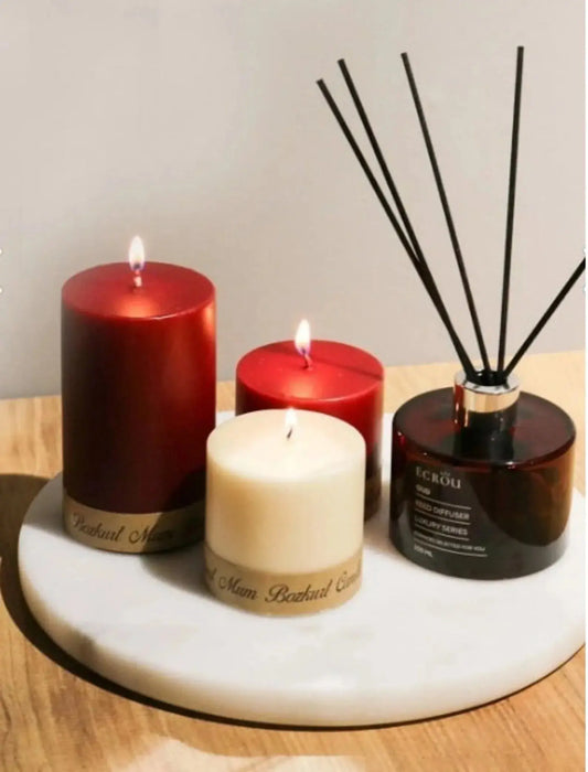 Plateau Rond en Véritable Marbre - Modernista Maroc