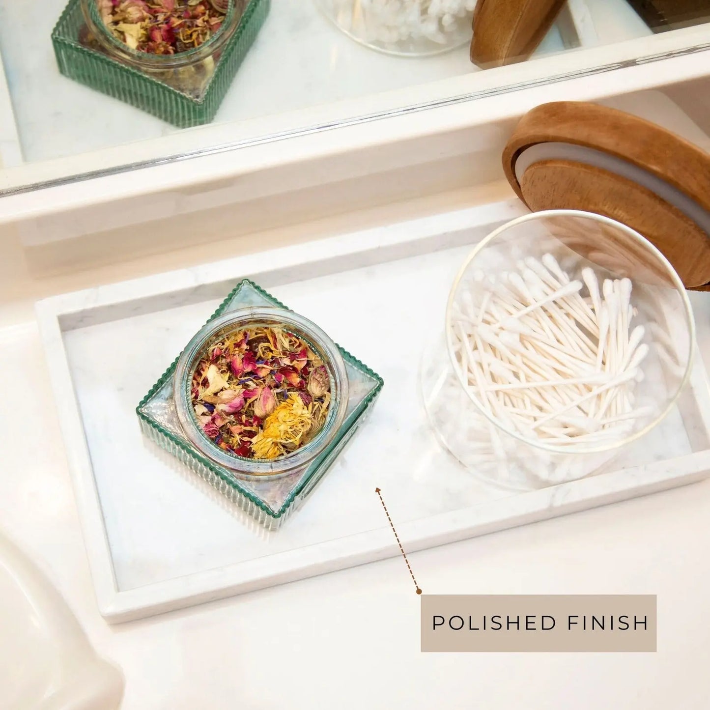 Plateau rectangulaire en Véritable Marbre