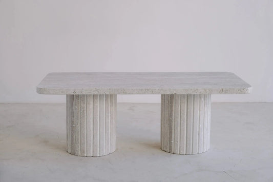 Table basse en travertin Olympia - Modernista Maroc