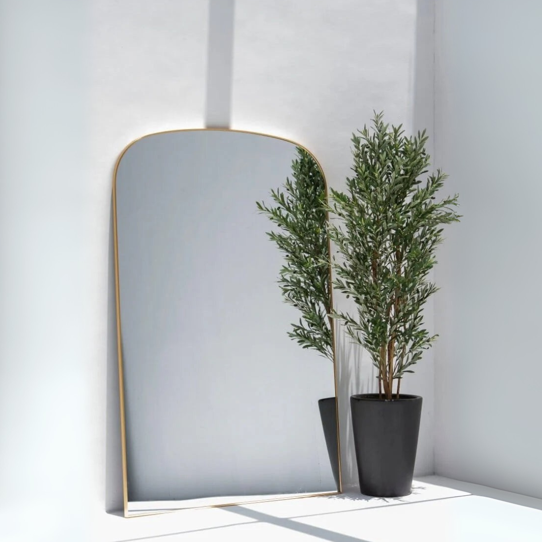 Grand Miroir XXL avec Forme Supérieure Courbée - Élégance et Modernité