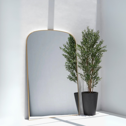 Grand Miroir XXL avec Forme Supérieure Courbée - Élégance et Modernité