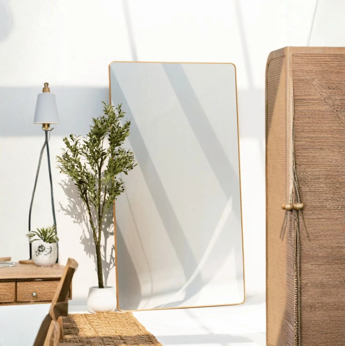 Miroir Adeline Rectangulaire Doré