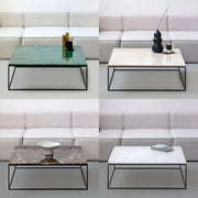 Table Basse Carrée en marbre blanc -  Divers Marbre et Dimensions