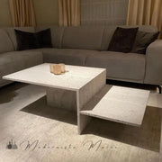 Table basse en travertin Jade- Modernista Maroc