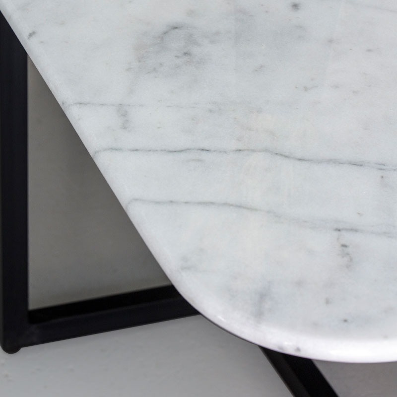 Table à manger rectangulaire en marbre blanc – Élégance intemporelle et design haut de gamme