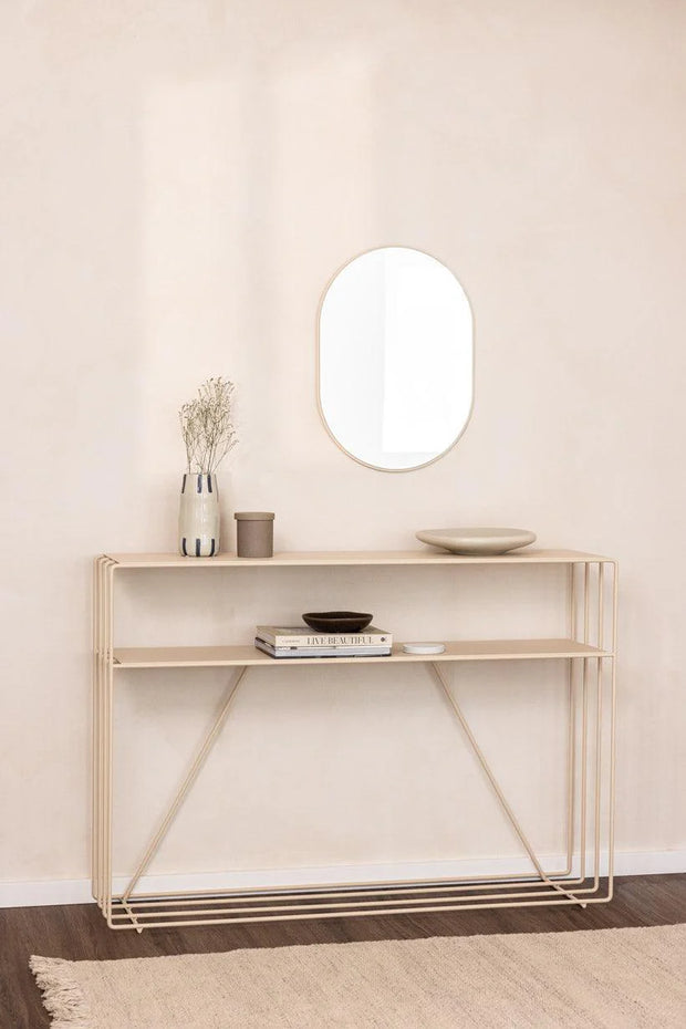 Console Minimaliste en Métal (Noir, Blanc, Beige)