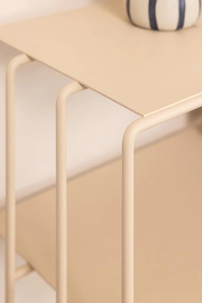 Console Minimaliste en Métal (Noir, Blanc, Beige)