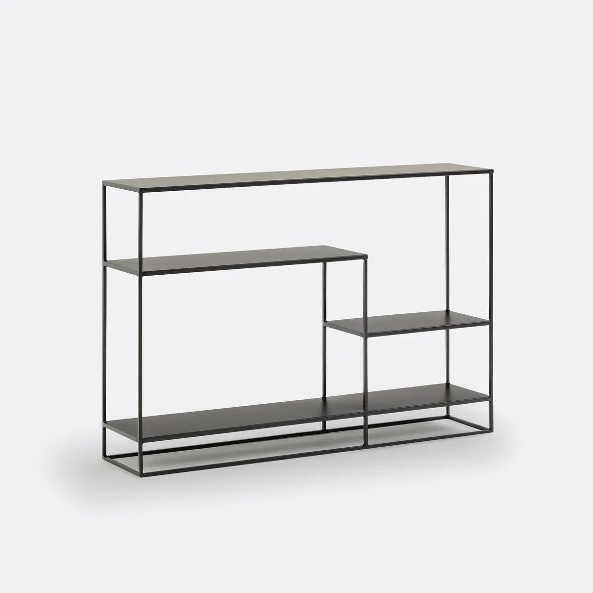 Console Asymétrique en Métal Noir