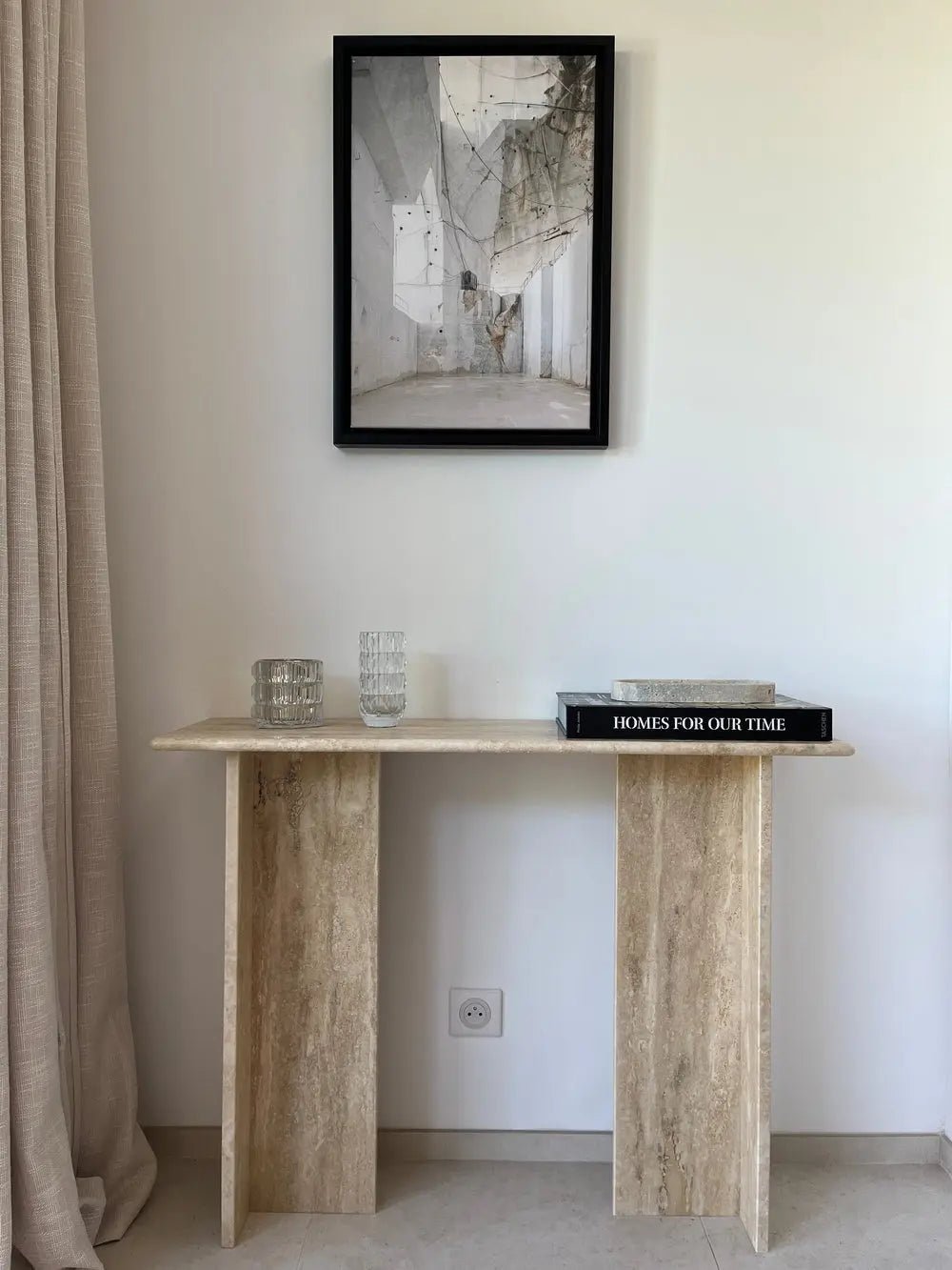 Console Athena 100% Travertin - Modernista Maroc