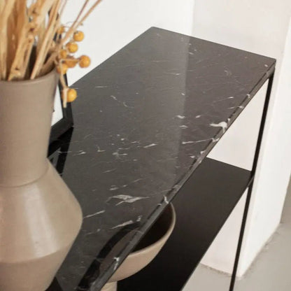Console Atlas en marbre noir Augusta - Modernista Maroc