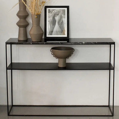 Console Atlas en marbre noir Augusta - Modernista Maroc