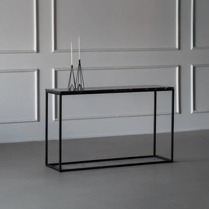 Console Atlas en marbre noir Marquina - Modernista Maroc