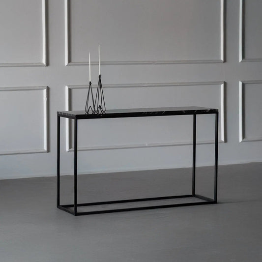 Console Atlas en marbre noir Marquina - Modernista Maroc