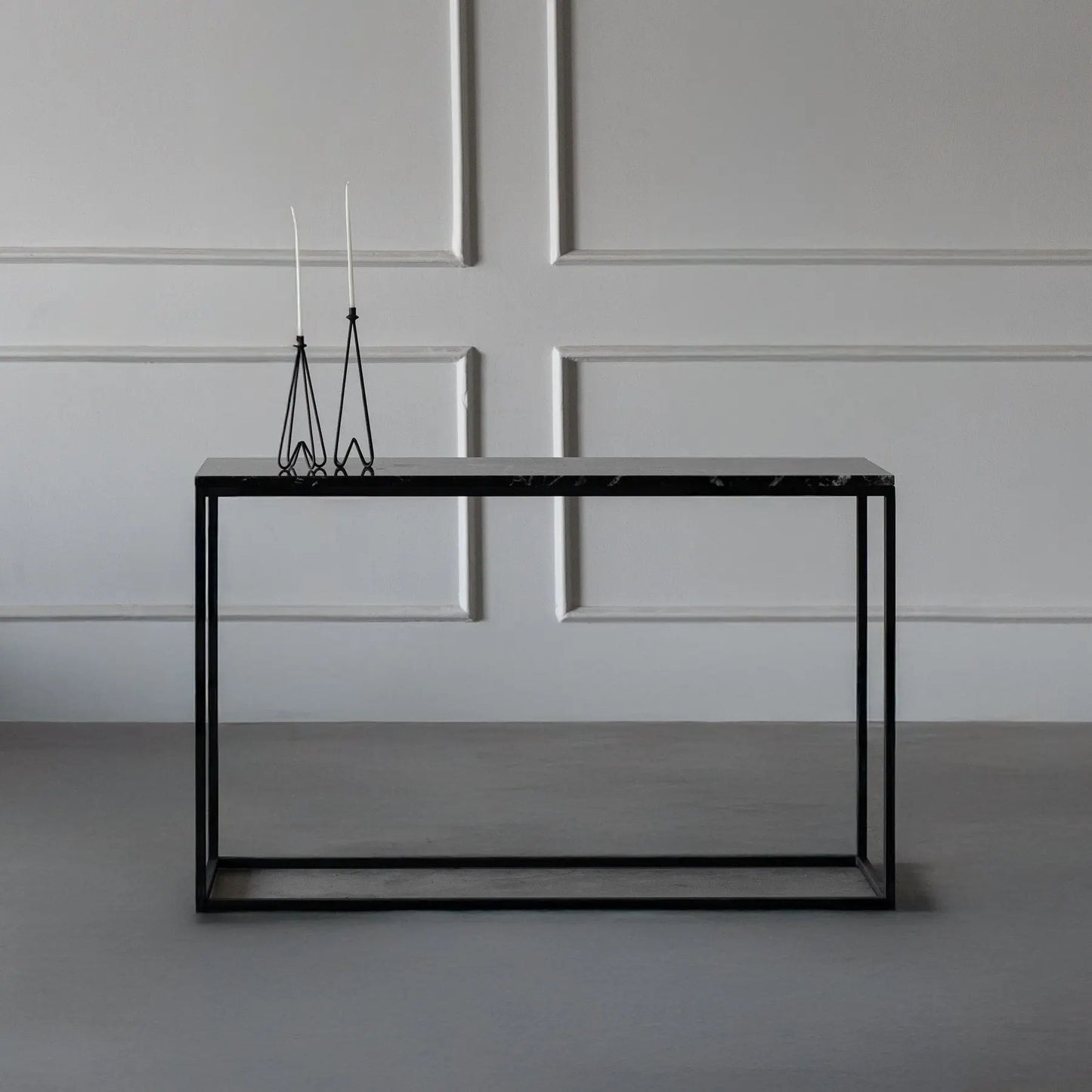 Console Atlas en marbre noir Marquina - Modernista Maroc