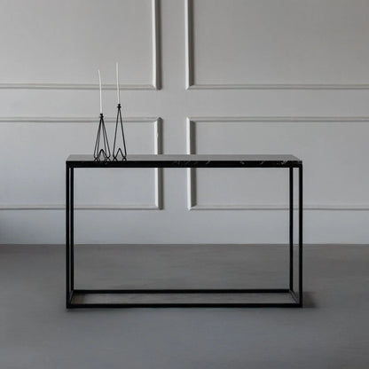 Console Atlas en marbre noir Marquina - Modernista Maroc