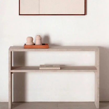 Console d'entrée en travertin Aurora - Modernista Maroc