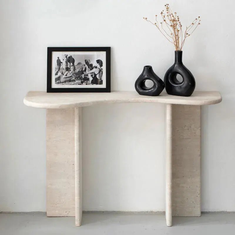 Console d'entrée en travertin Sparte - Modernista Maroc