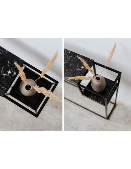 Console en Marbre et Métal – Design Épuré et Rangement Élégant - Modernista Maroc