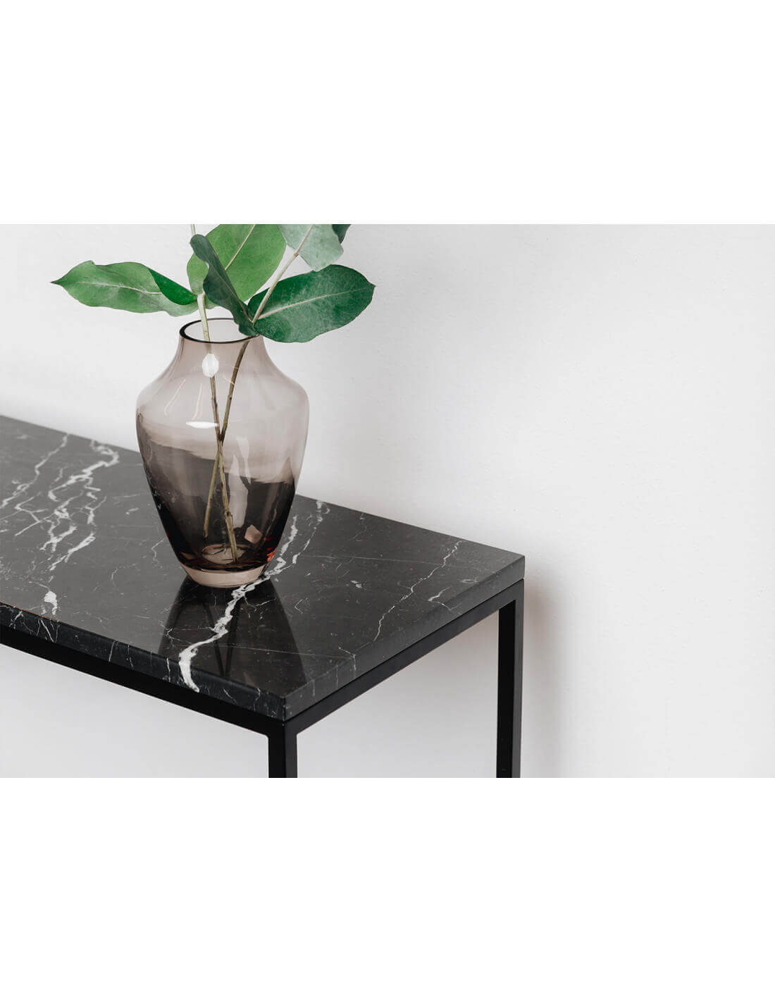 Console en Marbre et Métal – Design Épuré et Rangement Élégant