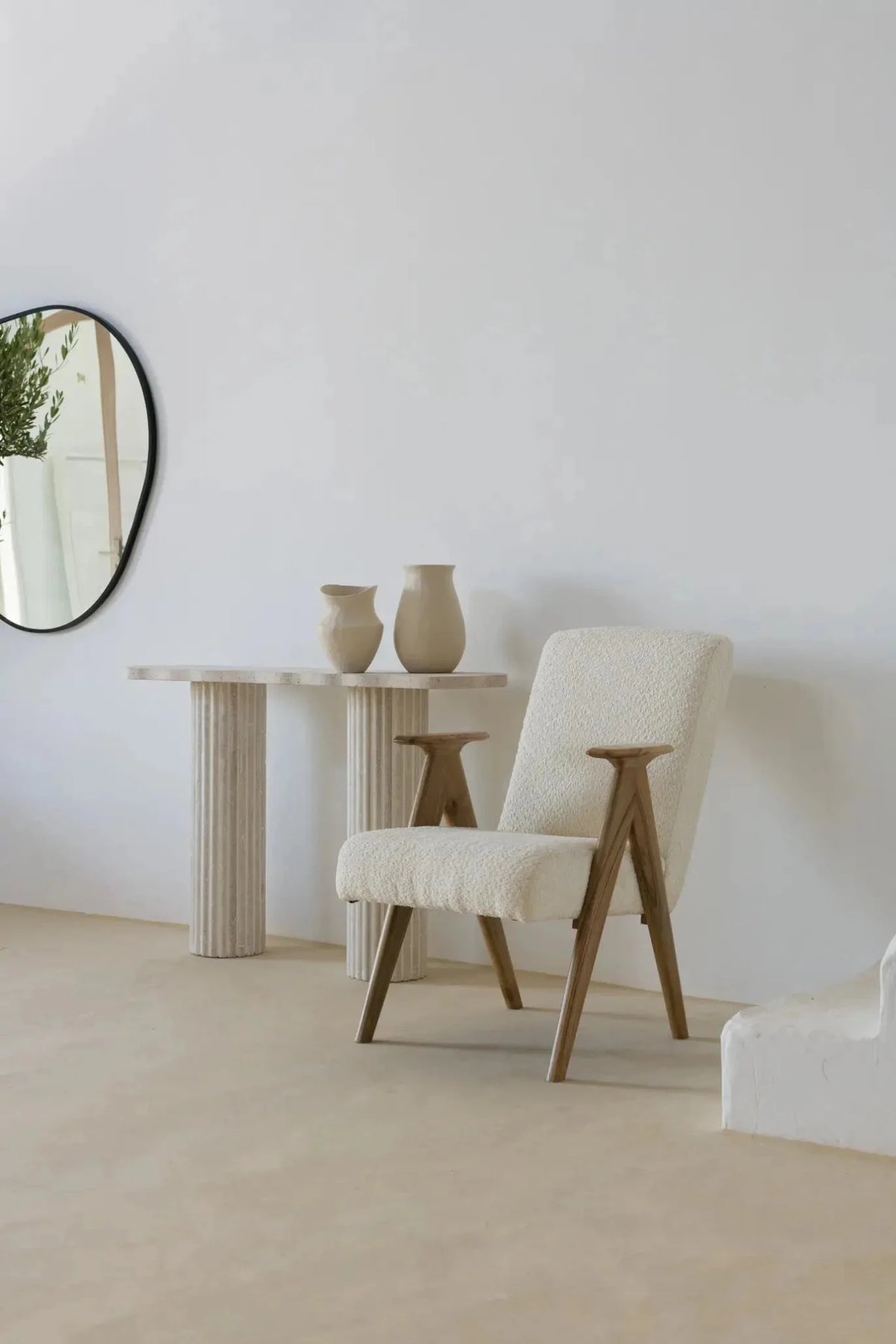 Console en travertin Hercules - Modernista Maroc