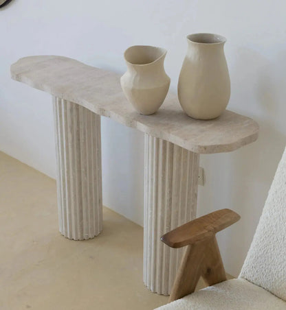 Console en travertin Hercules - Modernista Maroc
