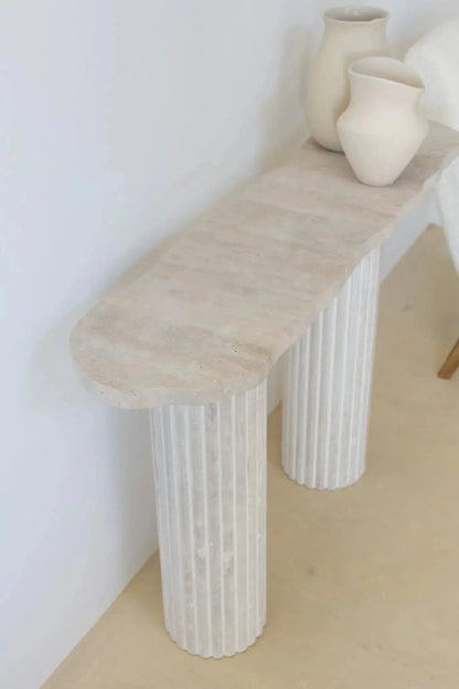 Console en travertin Hercules - Modernista Maroc