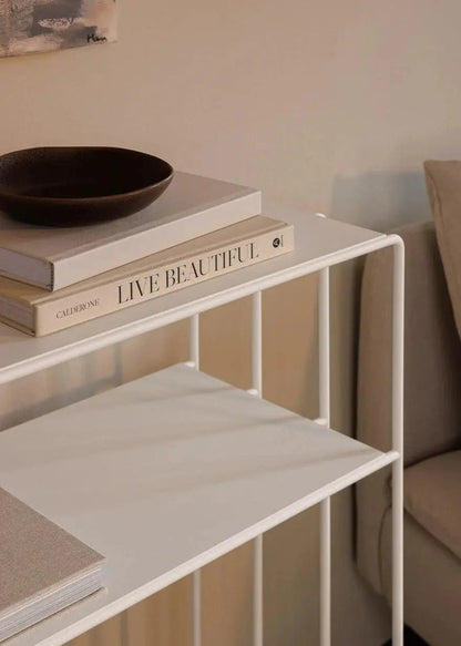 Console Minimaliste en Métal (Noir, Blanc, Beige) - Modernista Maroc