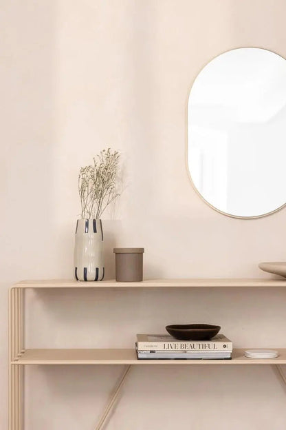 Console Minimaliste en Métal (Noir, Blanc, Beige) - Modernista Maroc