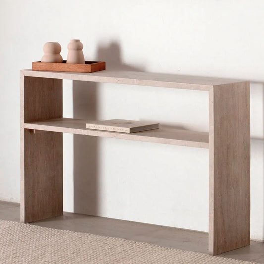 Console d'entrée en travertin Aurora