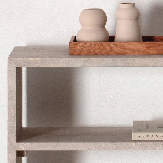 Console d'entrée en travertin Aurora