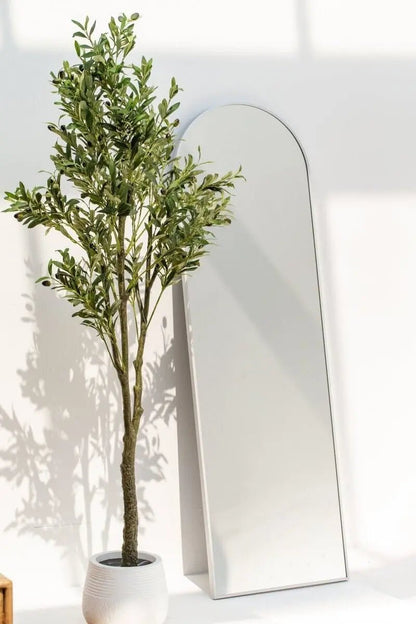 Grand Miroir Arqué Minimaliste - Modernista Maroc