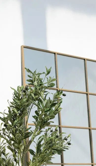 Grand Miroir Doré avec Design Structuré ( 3 Dimensions ) - Modernista Maroc