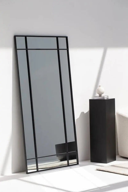 Grand Miroir Noir Rectangulaire - Modernista Maroc